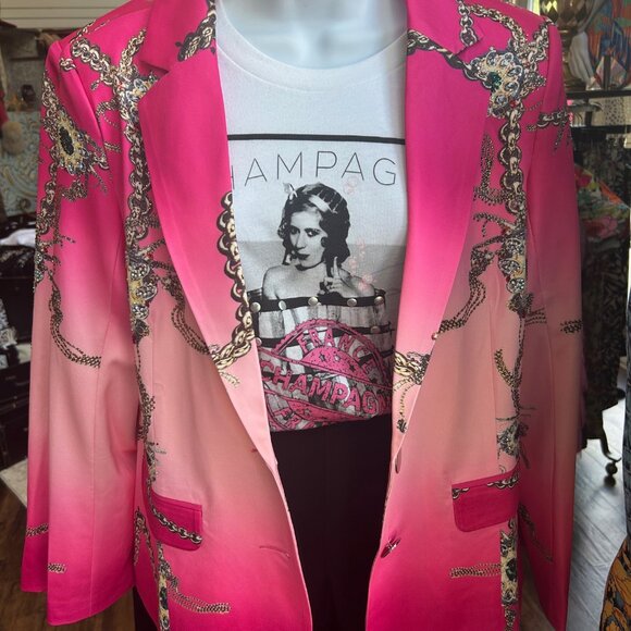 Z13012 Pink BLING Blazer fully lined